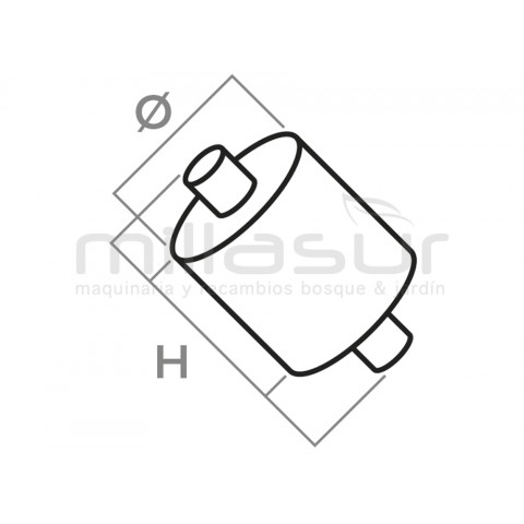 Amortecedor universal m-h / m8 x1. 25