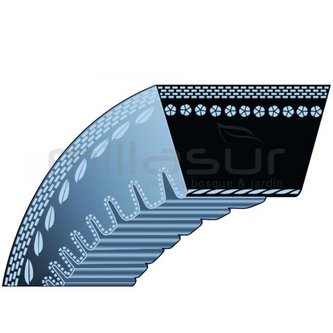 Correia de tração 8x835 (la) adaptável a Stiga multiclip pro 51 S, pro 511 S...