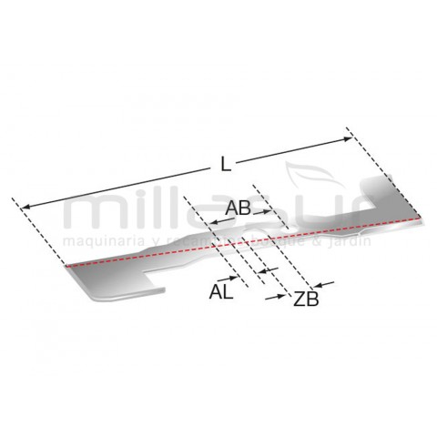 Lâmina do corta-relvas 533mm adaptável a mtd 410, 510, 21 