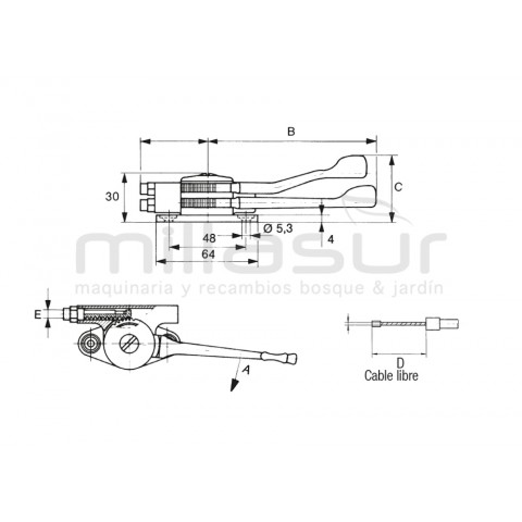 Alavanca de regulação (alavanca dupla) 15rn4ls