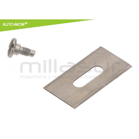 Conjunto 9 lâminas alta resistência c / parafusos robot cortac. husqvarna