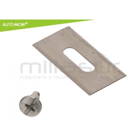 Conjunto 9 lâminas alta resistência c / parafusos robot cortac. husqvarna