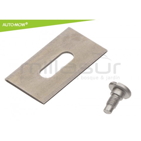 Conjunto 300 lâminas alta resitência c / parafusos robot cortac. husqvarna
