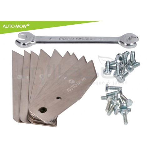 Conjunto 9 lâminas robot cortac. al-ko robolinho 110, 1100, 3100, 4100 Conjunto 9 lâminas robot cortac. al-ko robolinho 110, 1100, 3100, 4100