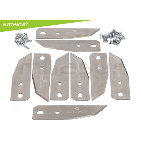 Conjunto 9 lâminas robot cortac. al-ko robolinho 110, 1100, 3100, 4100 Conjunto 9 lâminas robot cortac. al-ko robolinho 110, 1100, 3100, 4100