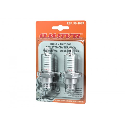 Blister 2 PCes vela de ignição 2 T resistência térmica motosserra-roçadeira Blister 2 PCes vela de ignição 2 T resistência térmica motosserra-roçadeira