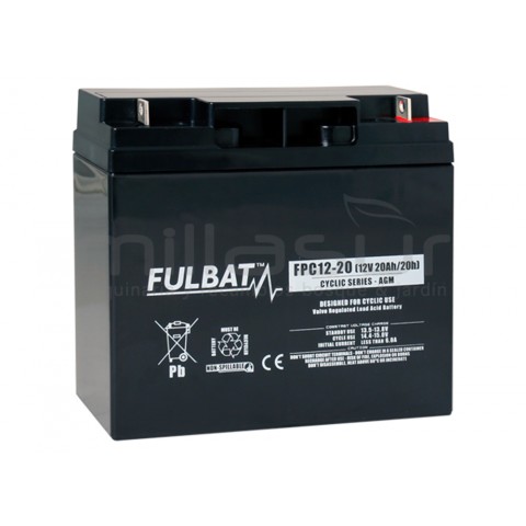 Bateria ciclica AGM fpc12-20 12v 20ah.( 181, 5 x 76, 5 x 167, 5) (+derch)