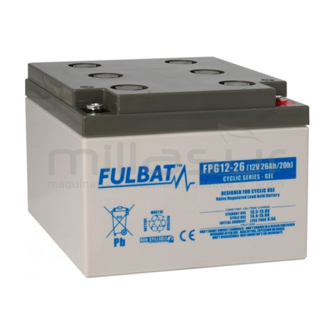 Bateria ciclica gel fpg12-26 12v 26 ah.( 165 x 176 x 125 ) Bateria ciclica gel fpg12-26 12v 26 ah.( 165 x 176 x 125 )
