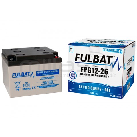 Bateria ciclica gel fpg12-26 12v 26 ah.( 165 x 176 x 125 ) Bateria ciclica gel fpg12-26 12v 26 ah.( 165 x 176 x 125 )