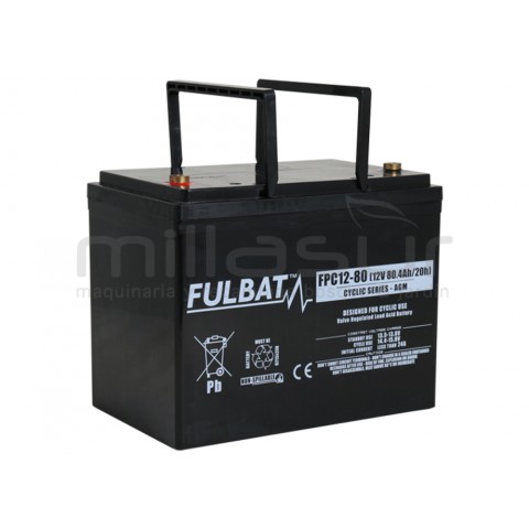 Bateria ciclica agm fpc12-80 12V 80,4 ah. ( 260 x 168 x 214) Bateria ciclica agm fpc12-80 12V 80,4 ah. ( 260 x 168 x 214)