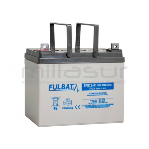 Bateria ciclica gel fpg12-31 12v 31 ah.( 195 x 130 x 178 )
