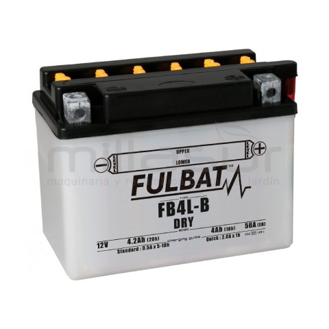 Bateria moto fb4l - B ácido 4.2 ah (120 x 70 x 92) +der
