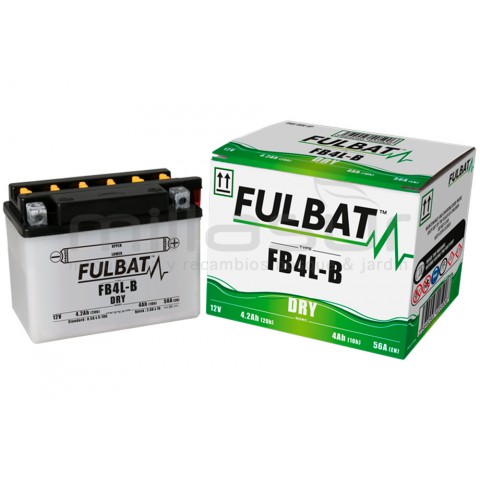 Bateria moto fb4l - B ácido 4.2 ah (120 x 70 x 92) +der