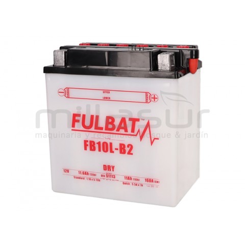 Bateria moto fb10l-b2 ácido 11ah (135 x 90 x 145) + der (respiro drch)