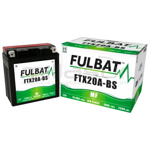 Bateria moto ftx20a-bs 12V livre manutenção 18.9 ah (150 x 87 x 161) - der.