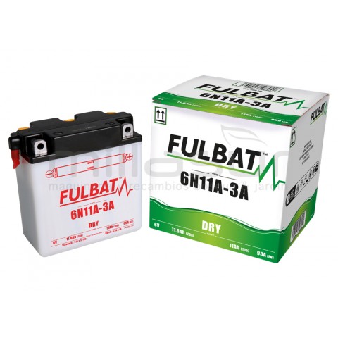 Bateria 6V 6n11a-3A ácido 11 ah (122 x 62 x 131) - izq.