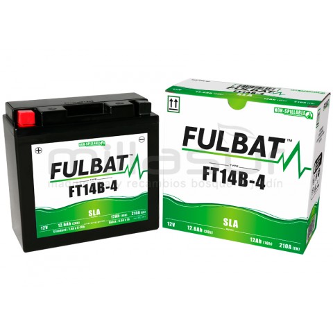 Bateria da motocicleta ft14b-4 12V sla 12 ah (150 x 69 x 145) -der. Bateria da motocicleta ft14b-4 12V sla 12 ah (150 x 69 x 145) -der.