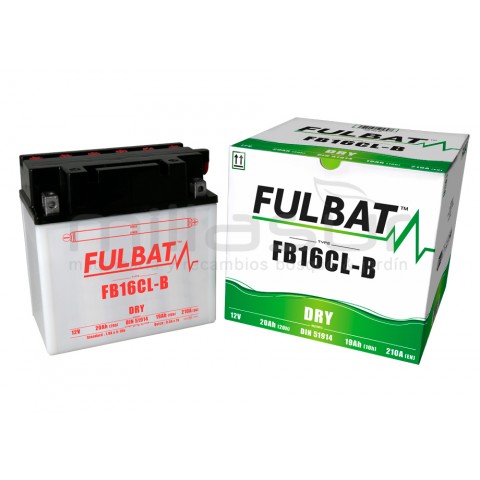 Bateria moto fb16cl-b 12V ácido 19 ah (175 x 100 x 175) +der.