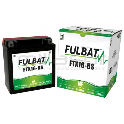 Bateria moto ftx16-bs 12V livre de manutenção 14AH (150 x 87 x 161) - der.