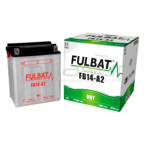 Bateria moto fb14-a2 12V ácido 14 ah (134 x 89 x 176) -der. (resp. izq)