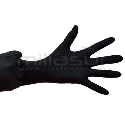 Caixa de 100 luvas oficina nitrilo preto-Tamanho l