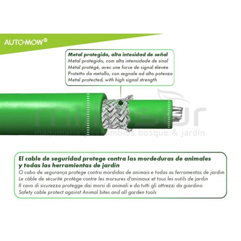 Bobine fio perímetro robot corta-relvas auto-mo pistolado 150m-3.6 mm pistolado