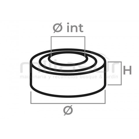 Rolamento 6002-2RS (15 x 32 x 9mm )