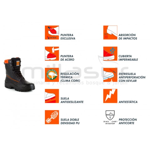 Bota anti-corte logger class 1-t48 (motosserra) Bota anti-corte logger class 1-t48 (motosserra)