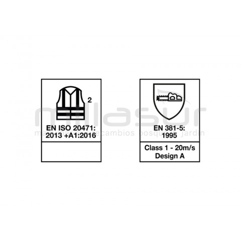 Calças anticorte classe 1 alta visibilidade-Tamanho xl