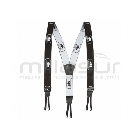 Suspensórios calças com ilhós-preto e branco Suspensórios calças com ilhós-preto e branco