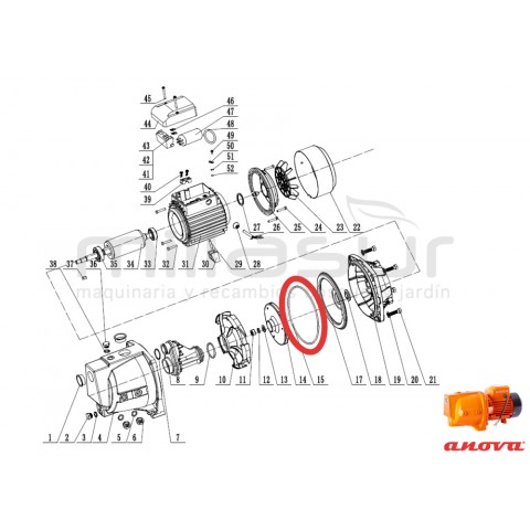 Junta torica corpo turbina 158. 8x3. 1 be1100 (15)