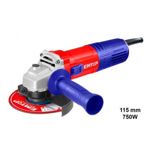 AMOLADORA 115MM 750W EMTOP (INCLUYE MANILLAR AUXILIAR)