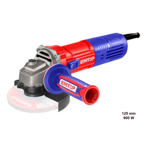 AMOLADORA 125MM 900W EMTOP M14 (INCLUYE MANILLAR AUXILIAR)
