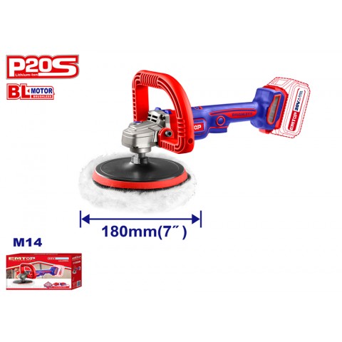 PULIDORA 180MM BATERIA 20V EMTOP P20S (BATERIA Y CARGADOR NO INCLUIDOS)