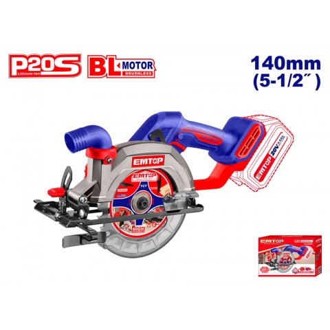 SIERRA CIRCULAR 140MM EMTOP BATERIA 20V - P20S - (1 DISCO - NO INCLUYE BATERÍA NI CARGADOR) SIERRA CIRCULAR 140MM EMTOP BATERIA 20V - P20S - (1 DISCO - NO INCLUYE BATERÍA NI CARGADOR)