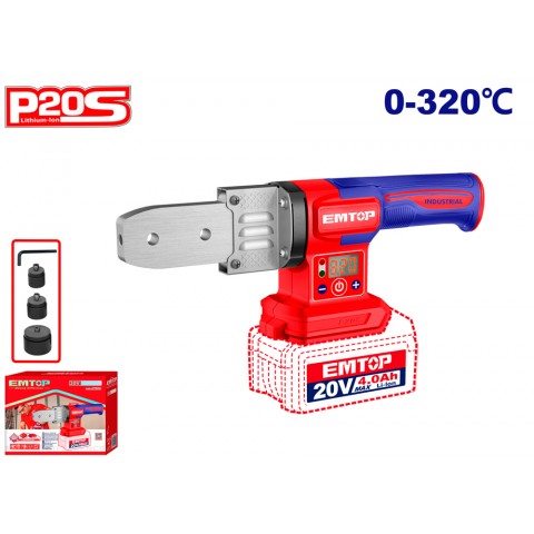 POLIFUSOR - SOLDADOR DE FUSIÓN BATERÍA 20V EMTOP P20S