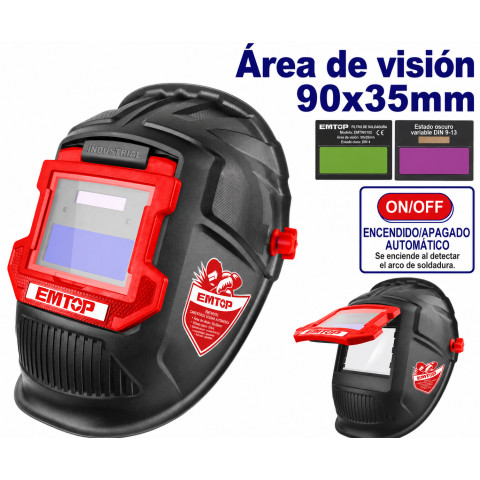 CASCO ELECTRONICO FOTOSENSIBLE Y AUTOMATICO PARA SOLDAR EMTOP