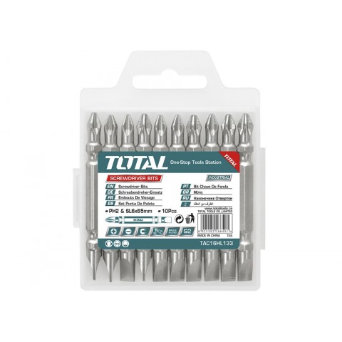 Blister 10 pcs Chaves de fenda duplas ph2-sl6 magnéticas