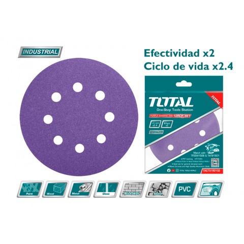 Conjunto 10 lixas de zircônia adaptáveis tf2041501 tf2041506 (2xp80 1xp120 2xp180 2xp240 2xp320 1xp400)