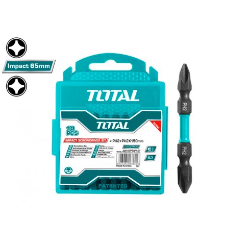Conjunto 10 dropouts impacto Chave De Fenda (ph2 + ph2 - 65mm) Conjunto 10 dropouts impacto Chave De Fenda (ph2 + ph2 - 65mm)