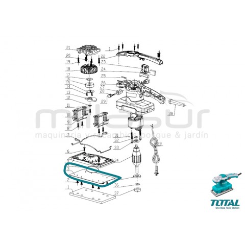 Base intermediária lixadeira tf1301826