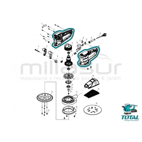 Caixas lixadeira tf2041501 tf2041506 (4 + 16)