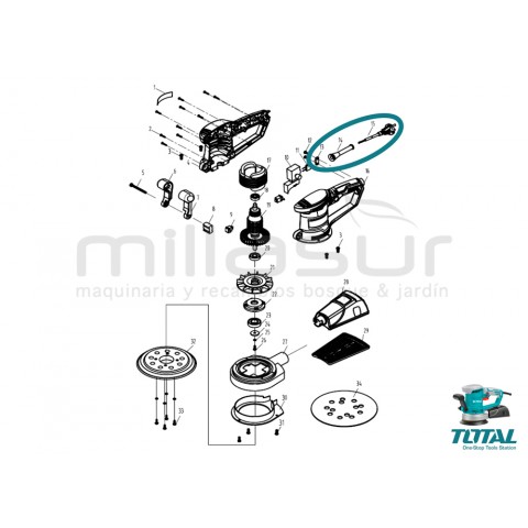 Cabo lixadeira tf2041501 tf2041506 ( 13 + 14 + 15)
