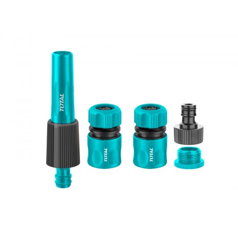 Conjunto conectores auto-stop + bocal irrigação mangueira TOTAL