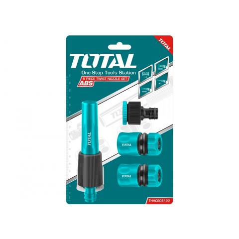 Conjunto conectores auto-stop + bocal irrigação mangueira TOTAL