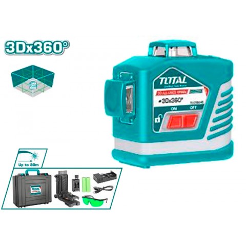 Nível laser 360 Bat bateria-30m TOTAL Nível laser 360 Bat bateria-30m TOTAL