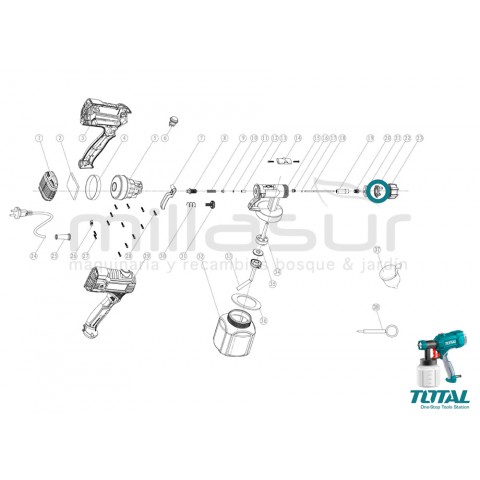 Prato difusor pistola pintura tt3506 Prato difusor pistola pintura tt3506