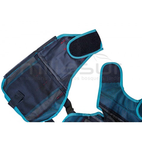 Colete porta-ferramentas 11 bolsos e suporte martelo-ajustável-TOTAL
