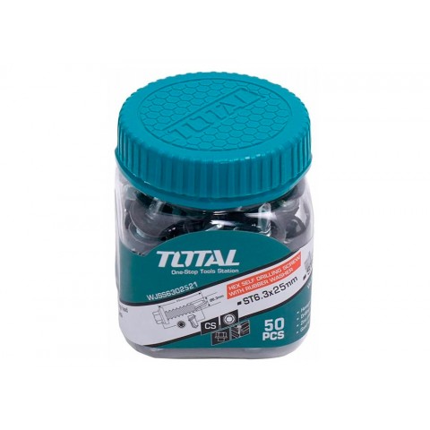 Parafuso auto-perfurante cabeça sextavada 6.3x25mm (barco 50 PCes) Parafuso auto-perfurante cabeça sextavada 6.3x25mm (barco 50 PCes)