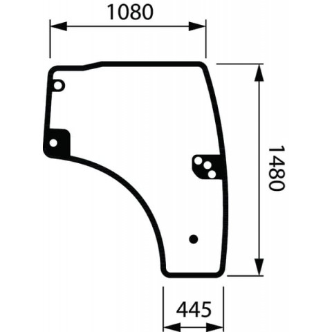 Vidro de porta completo